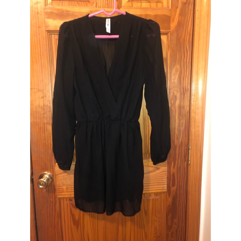 Black chiffon dress